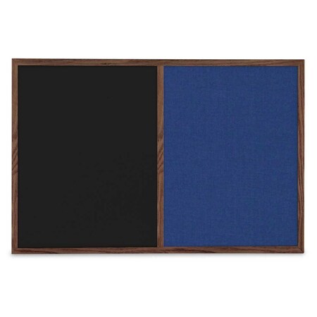 United Visual Products Slim Style Indoor Enclosed Corkboard, 36 UV504SC-BLACK-BLACK